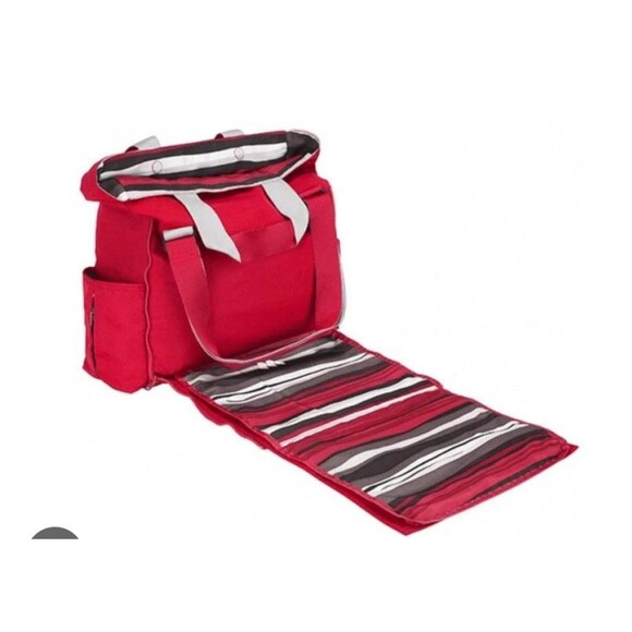 Maclaren Handbags - Maclaren Red Field Bag Diaper Tote with Pockets, Pad & Adjustable Strap NEW